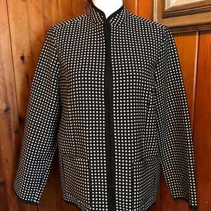 Laura Ashley, black & white jacket. M